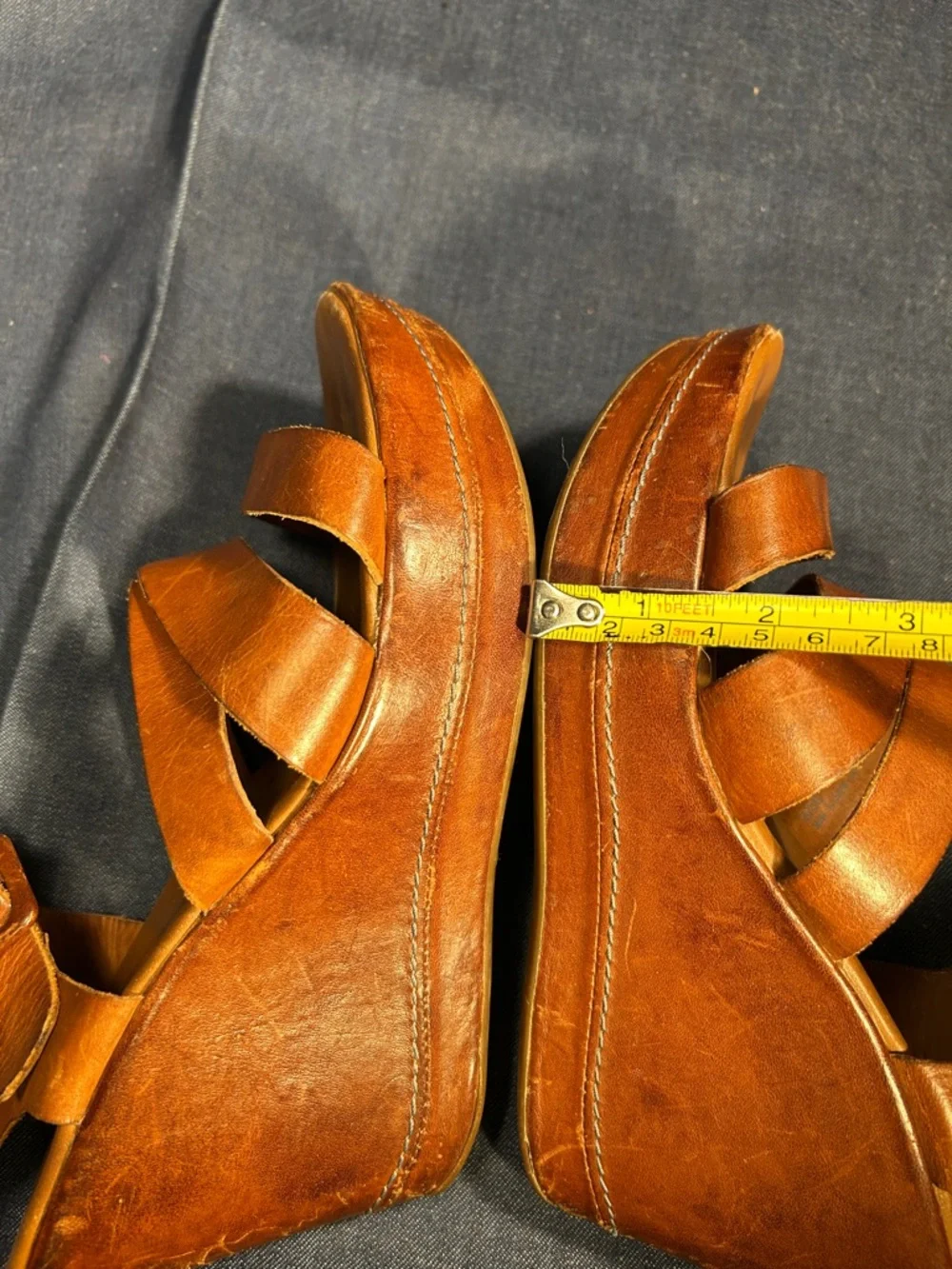 Kork-Ease leather wedge platform sandals shoes